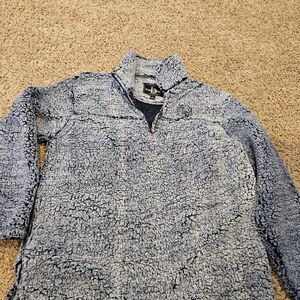 Blue Sherpa Quarter-Zip Sweater